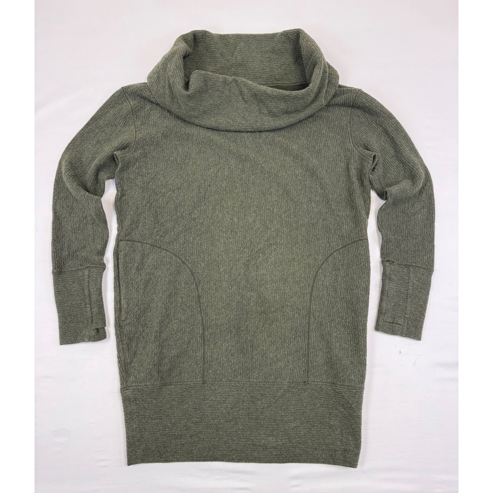 Lululemon Along the Way Sweater Dress in Heathered Dark Olive Women's Size Large
